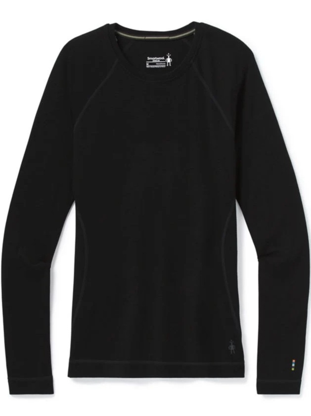 SMARTWOOL WOMENS MERINO BASE LAYER CREW BLACK